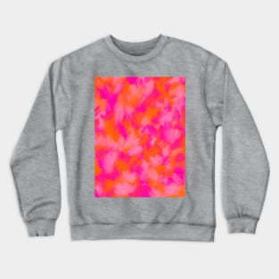 Bright Pink and Orange Brushstrokes Crewneck Sweatshirt